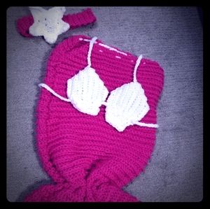 Crochet mermaid photo prop